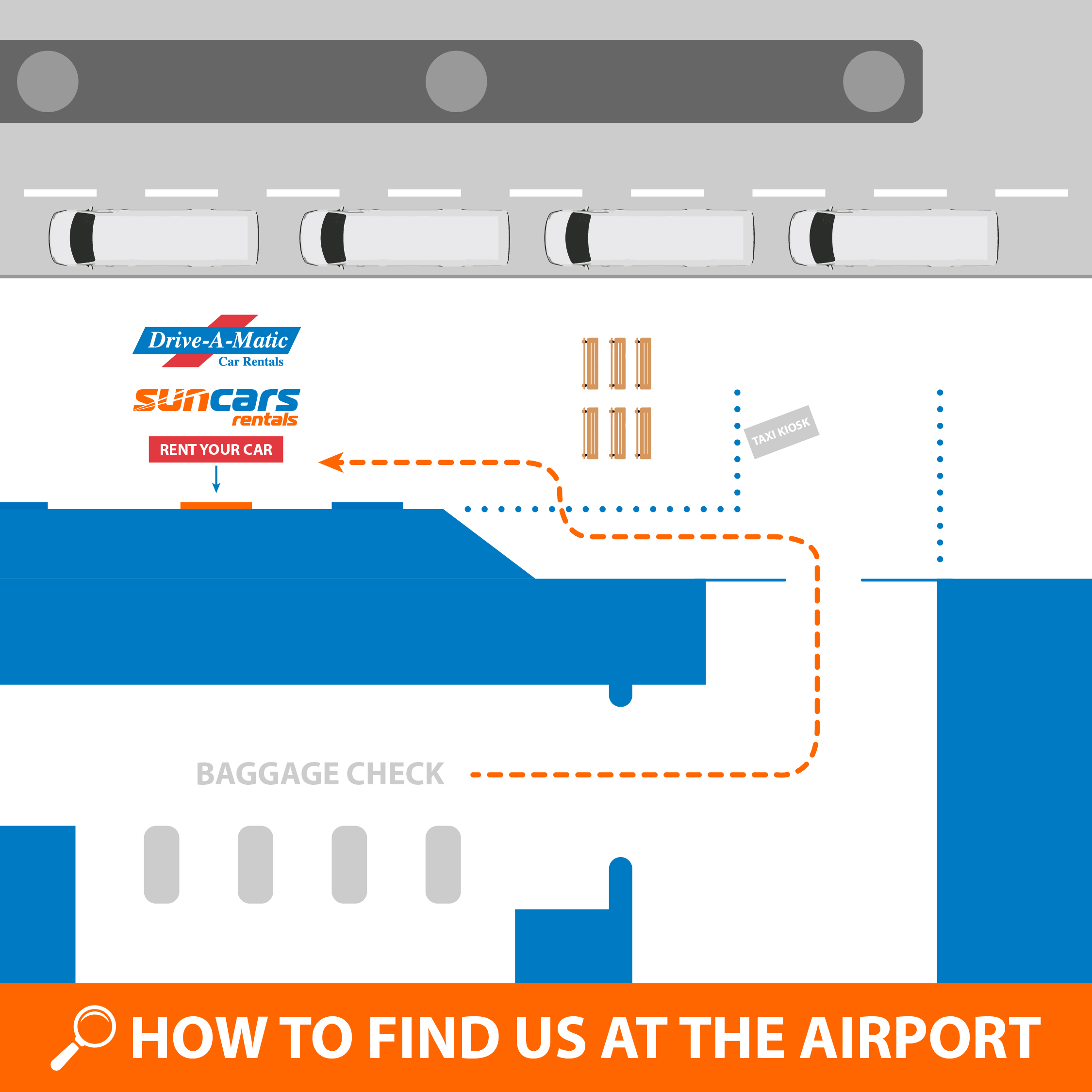 dam airport directional notice